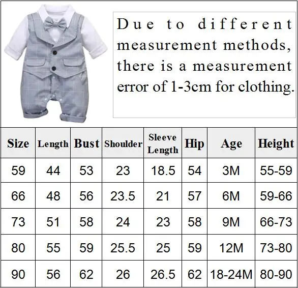 3-24M Formal Anniversary Dress Toddler Child Cotton Party Suit Infant Plaid Outfit Clothes Newborn Boy Vest Romper Baby Birthday