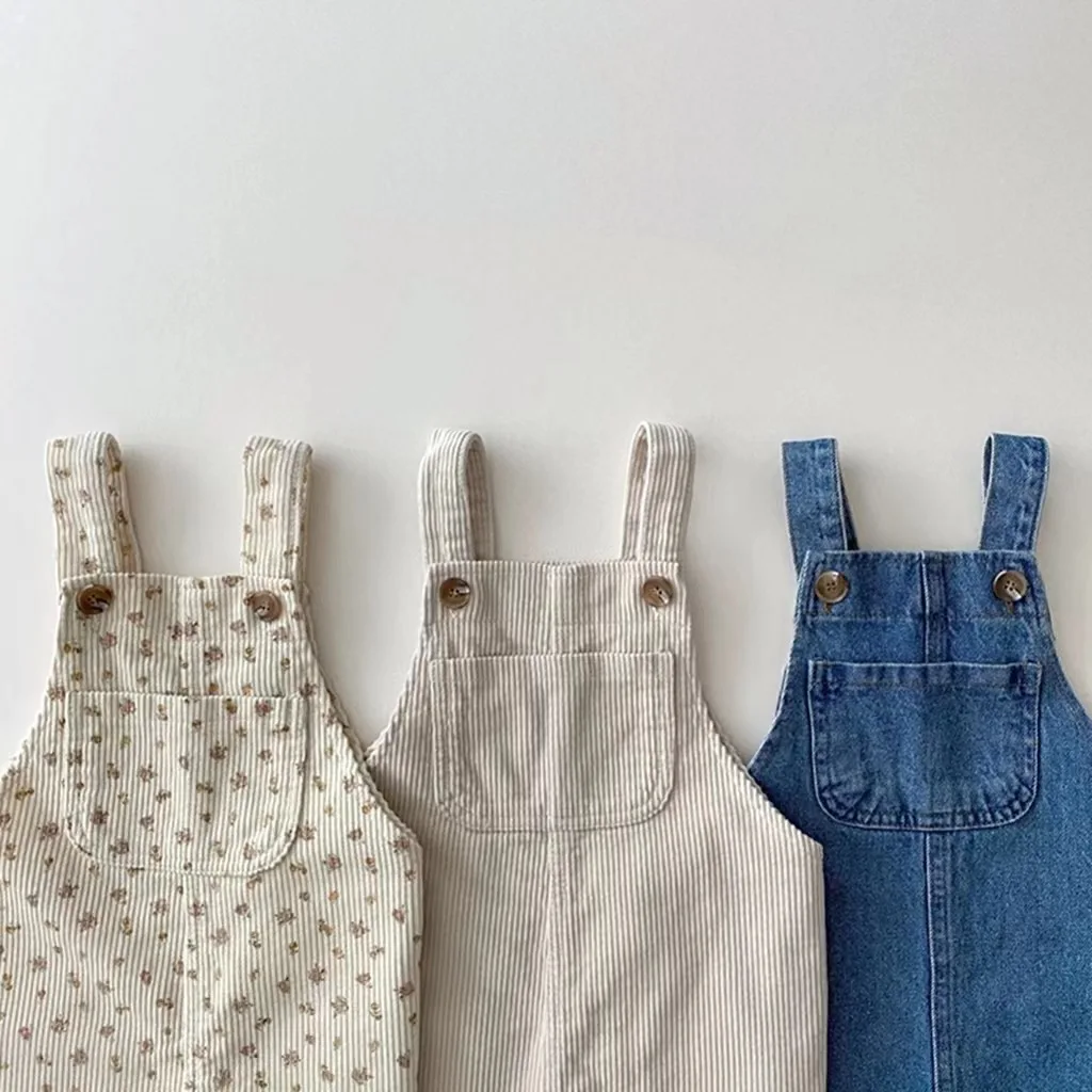 Children Clothing Set Autumn&Spring HY22421 New Kid Romper Denim Jumpsuit Sleeveless Bodysuits for Toddler Boys&Girls