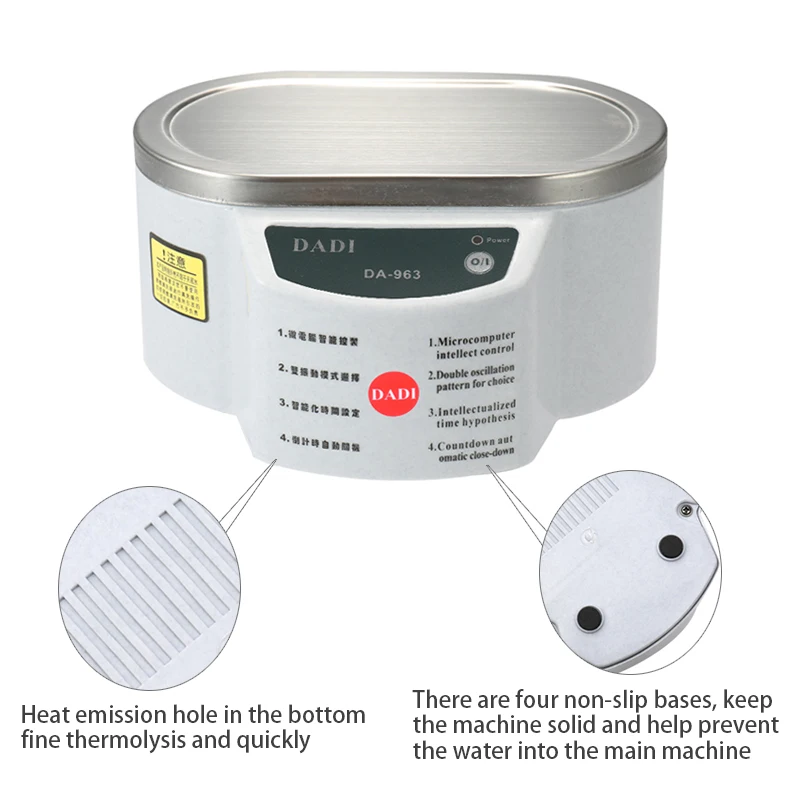 Digital Ultrasonic Cleaner Bath For Jewelry Parts Glasses Manicure Stones Cutters Dental Razor Ultrasound Cleaner Machine