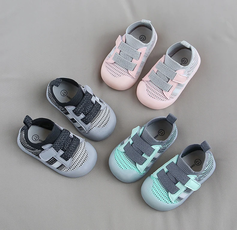 Children's Casual Sports Shoes Mesh Breathable Boy Girls Walking Shoes Soft Soles Anti-skid Baby Walking Shoes Baby Sports Shoes