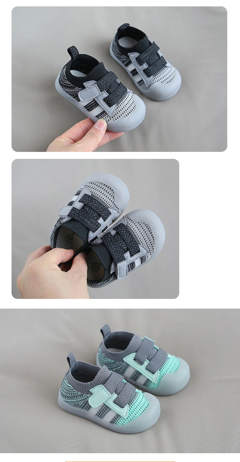 Children's Casual Sports Shoes Mesh Breathable Boy Girls Walking Shoes Soft Soles Anti-skid Baby Walking Shoes Baby Sports Shoes