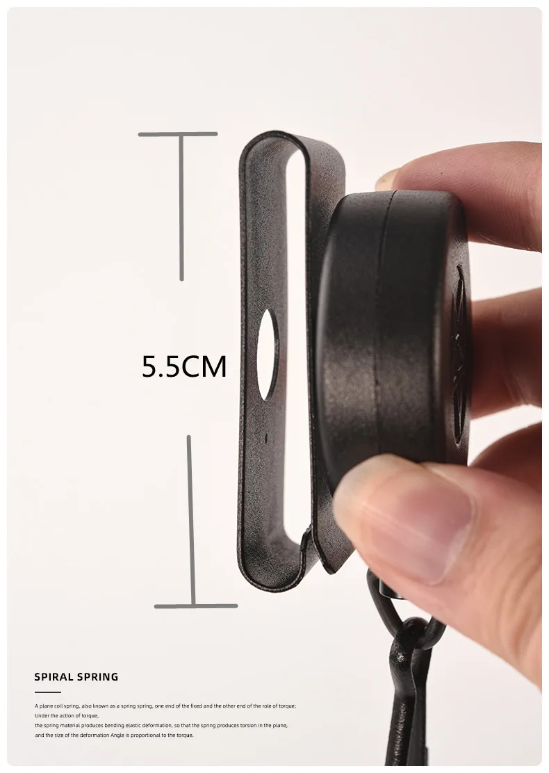 Total 100CM! High Resilience Retractable Steel Wire Rope Key Chain Anti Lost Easy To Pull And Buckle Military Gun Rope Keychain