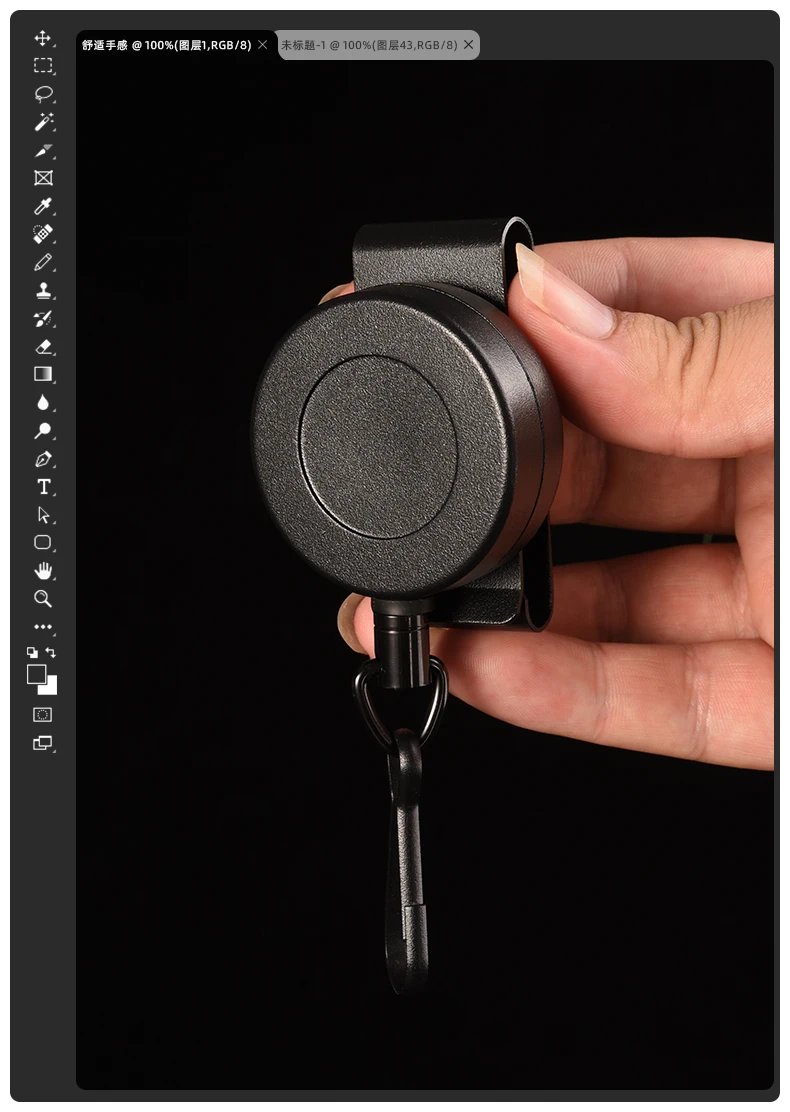 Total 100CM! High Resilience Retractable Steel Wire Rope Key Chain Anti Lost Easy To Pull And Buckle Military Gun Rope Keychain