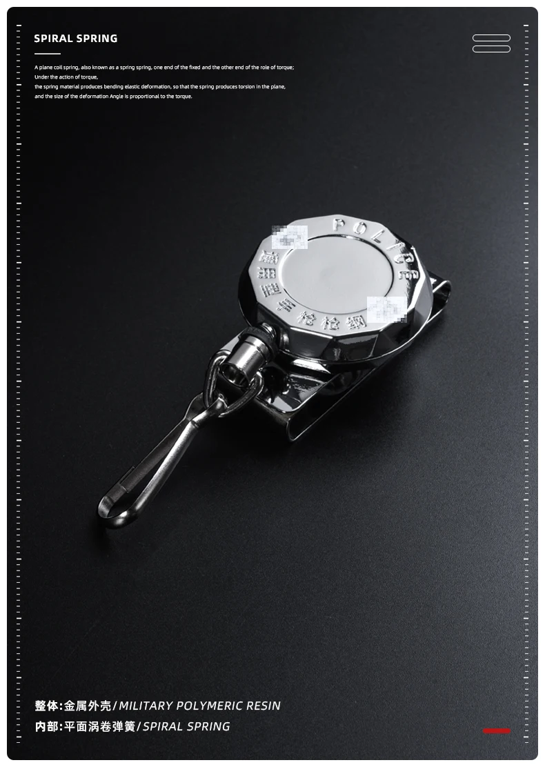 Total 100CM! High Resilience Retractable Steel Wire Rope Key Chain Anti Lost Easy To Pull And Buckle Military Gun Rope Keychain