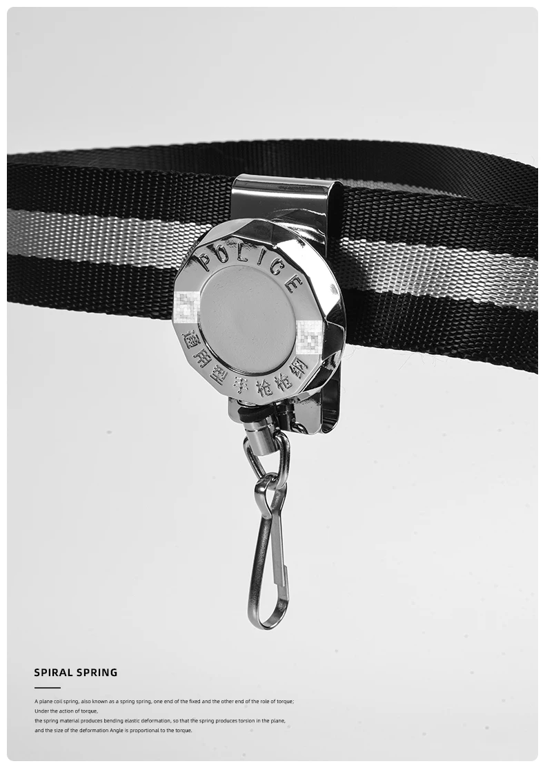 Total 100CM! High Resilience Retractable Steel Wire Rope Key Chain Anti Lost Easy To Pull And Buckle Military Gun Rope Keychain
