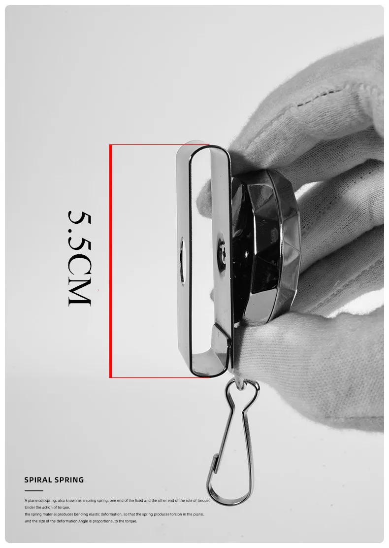 Total 100CM! High Resilience Retractable Steel Wire Rope Key Chain Anti Lost Easy To Pull And Buckle Military Gun Rope Keychain