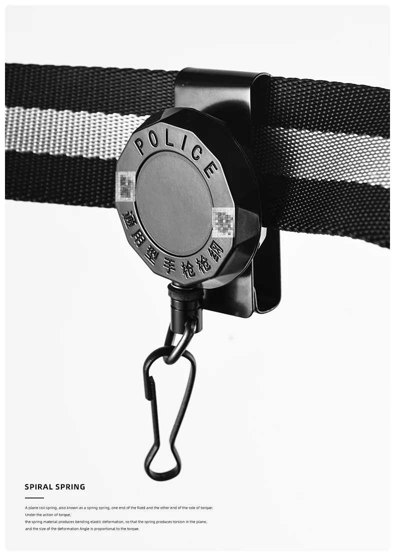 Total 100CM! High Resilience Retractable Steel Wire Rope Key Chain Anti Lost Easy To Pull And Buckle Military Gun Rope Keychain