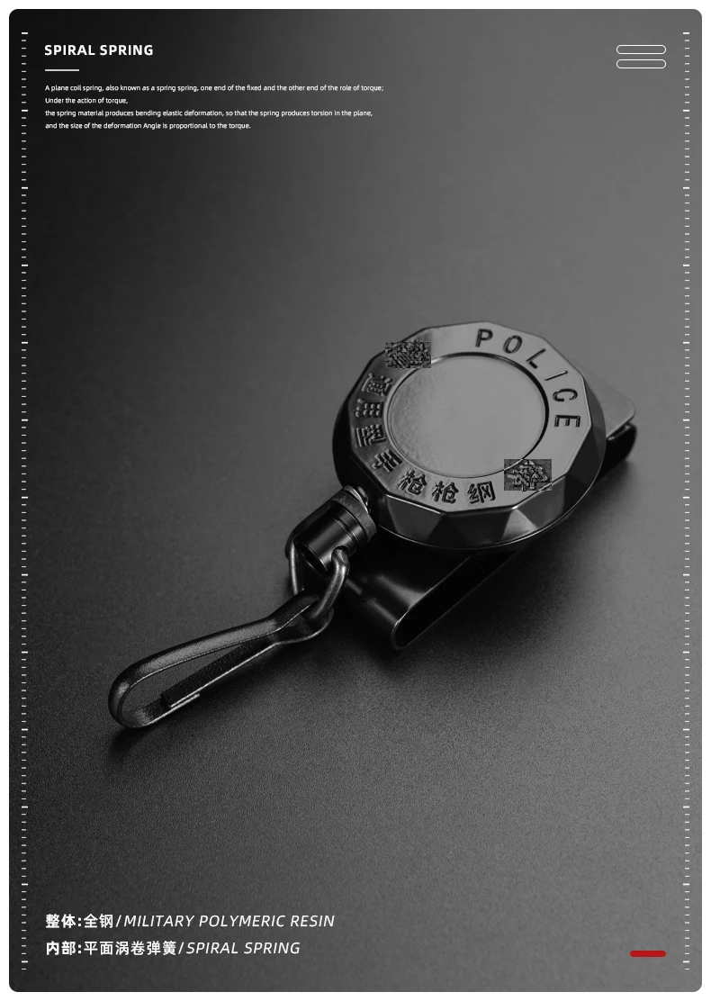 Total 100CM! High Resilience Retractable Steel Wire Rope Key Chain Anti Lost Easy To Pull And Buckle Military Gun Rope Keychain