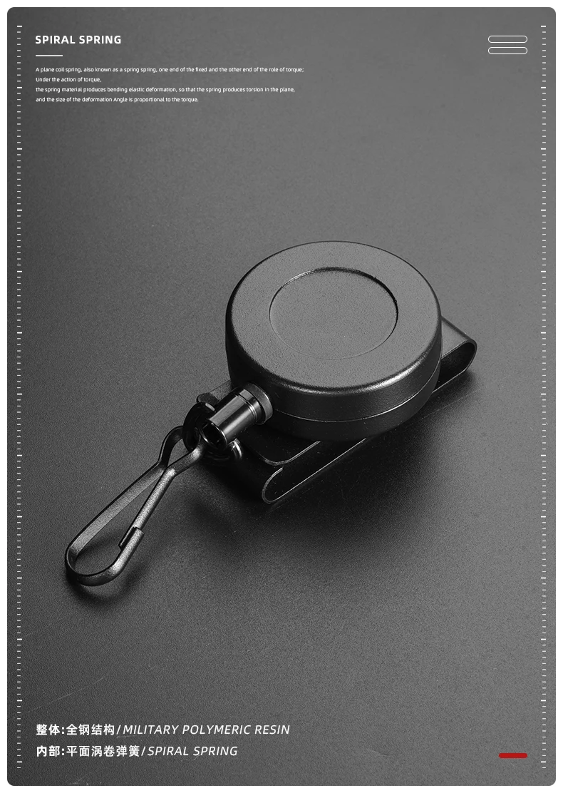 Total 100CM! High Resilience Retractable Steel Wire Rope Key Chain Anti Lost Easy To Pull And Buckle Military Gun Rope Keychain