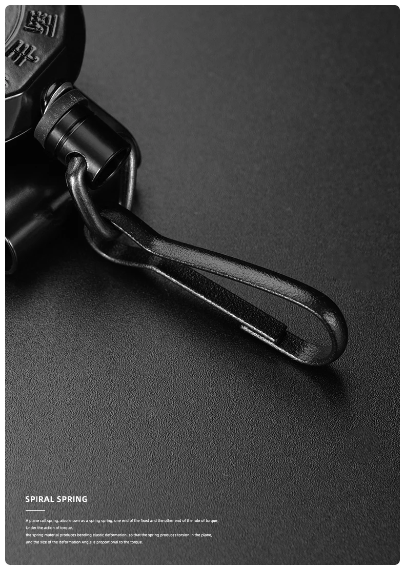 Total 100CM! High Resilience Retractable Steel Wire Rope Key Chain Anti Lost Easy To Pull And Buckle Military Gun Rope Keychain