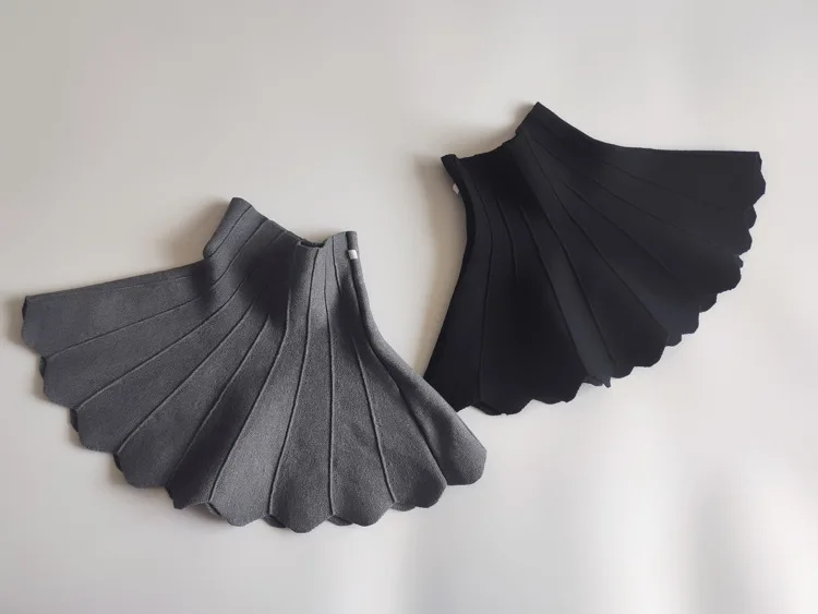 2023 Autumn And Winter New Products Children's Knitted Skirt Wavy Tutu Skirt Girls Thick Ruffled Umbrella Skirt