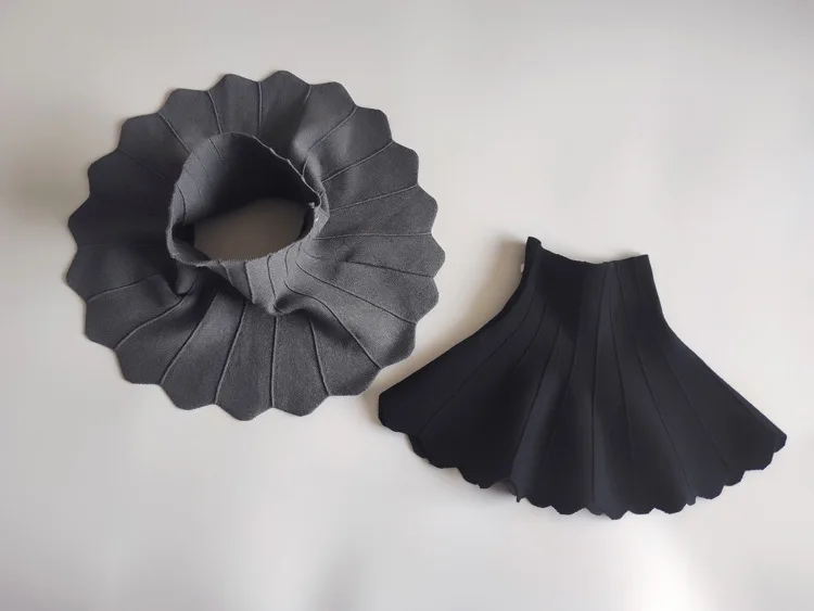 2023 Autumn And Winter New Products Children's Knitted Skirt Wavy Tutu Skirt Girls Thick Ruffled Umbrella Skirt