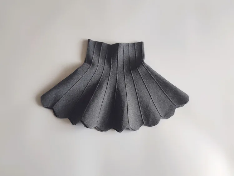 2023 Autumn And Winter New Products Children's Knitted Skirt Wavy Tutu Skirt Girls Thick Ruffled Umbrella Skirt
