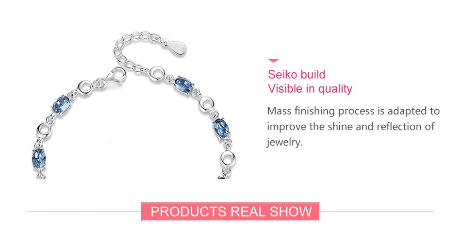 ZDADAN 925 Sterling Silver Sapphire Charm Bracelet Chain For Women Fashion Jewelry Accessories