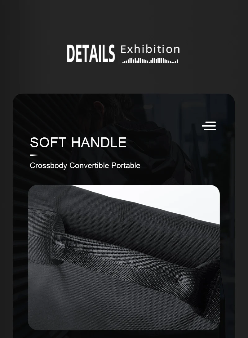 Hot Selling Oxford Male's Messenger Bags Simple Cycling Sports Black Breathable Fashion Outdoor Sling Antitheft Crossbody Bag
