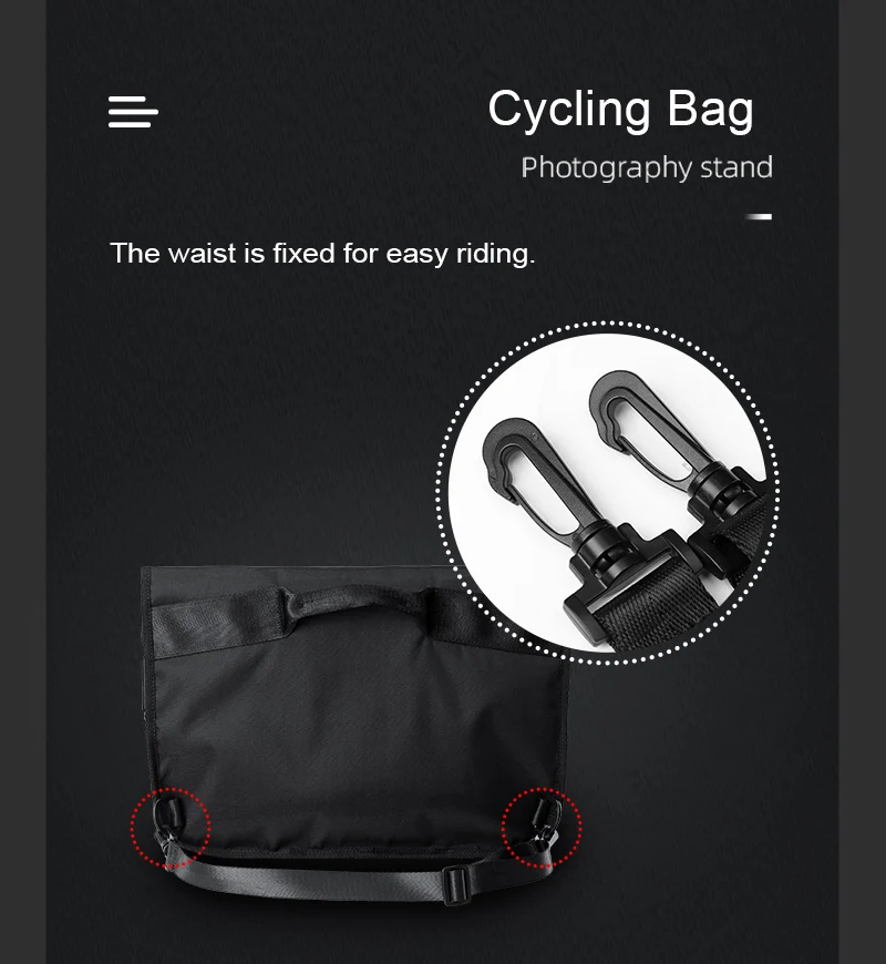 Hot Selling Oxford Male's Messenger Bags Simple Cycling Sports Black Breathable Fashion Outdoor Sling Antitheft Crossbody Bag