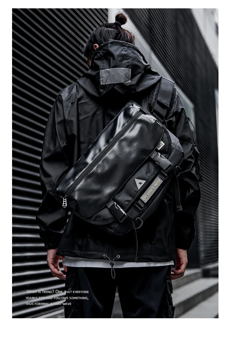 Hot Selling Oxford Male's Messenger Bags Simple Cycling Sports Black Breathable Fashion Outdoor Sling Antitheft Crossbody Bag
