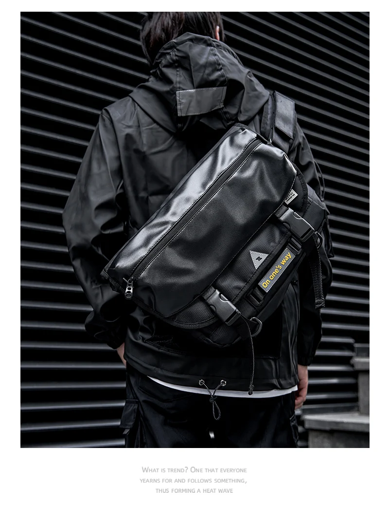 Hot Selling Oxford Male's Messenger Bags Simple Cycling Sports Black Breathable Fashion Outdoor Sling Antitheft Crossbody Bag