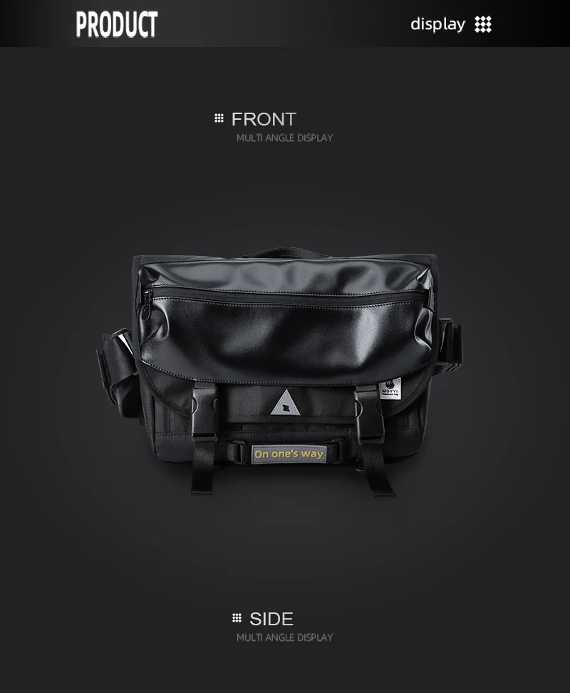 Hot Selling Oxford Male's Messenger Bags Simple Cycling Sports Black Breathable Fashion Outdoor Sling Antitheft Crossbody Bag