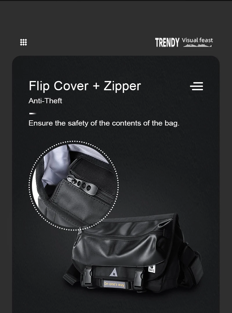 Hot Selling Oxford Male's Messenger Bags Simple Cycling Sports Black Breathable Fashion Outdoor Sling Antitheft Crossbody Bag
