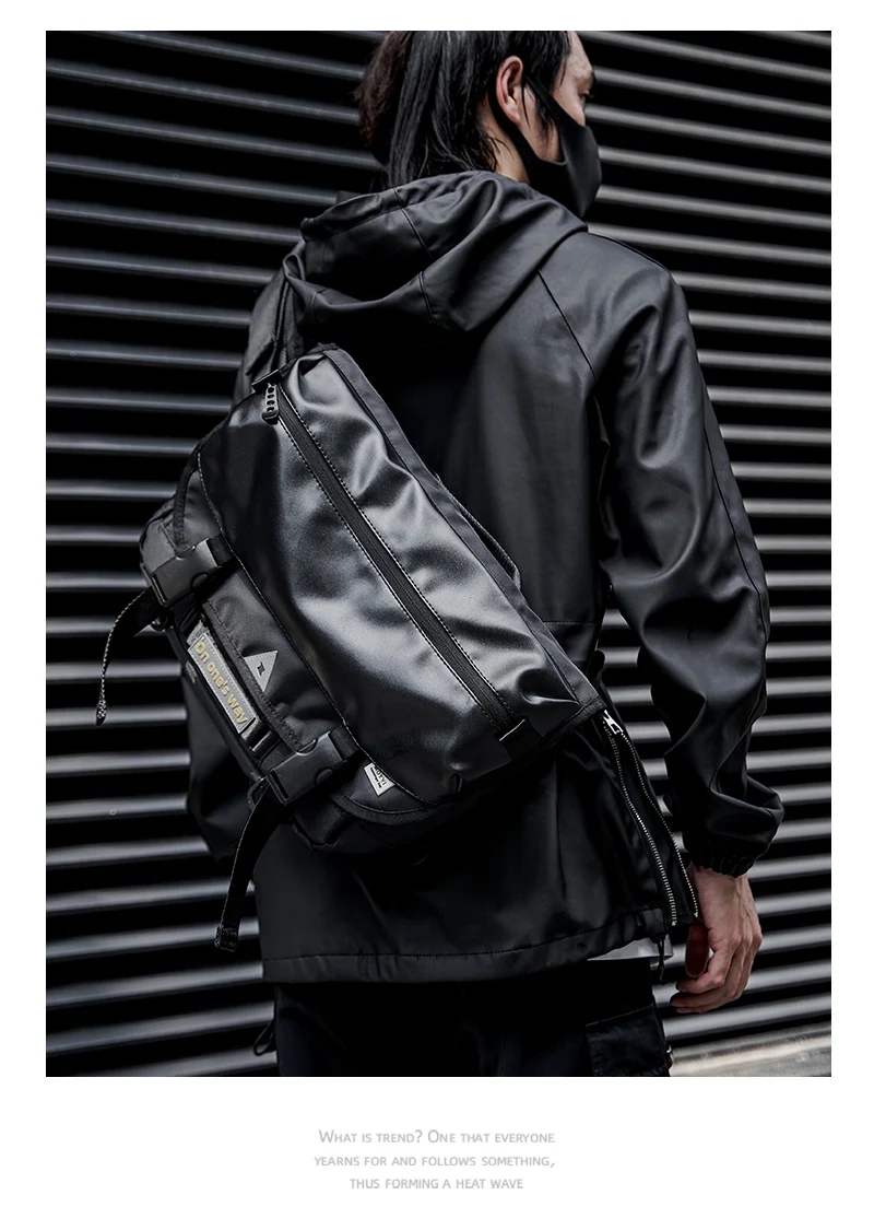 Hot Selling Oxford Male's Messenger Bags Simple Cycling Sports Black Breathable Fashion Outdoor Sling Antitheft Crossbody Bag