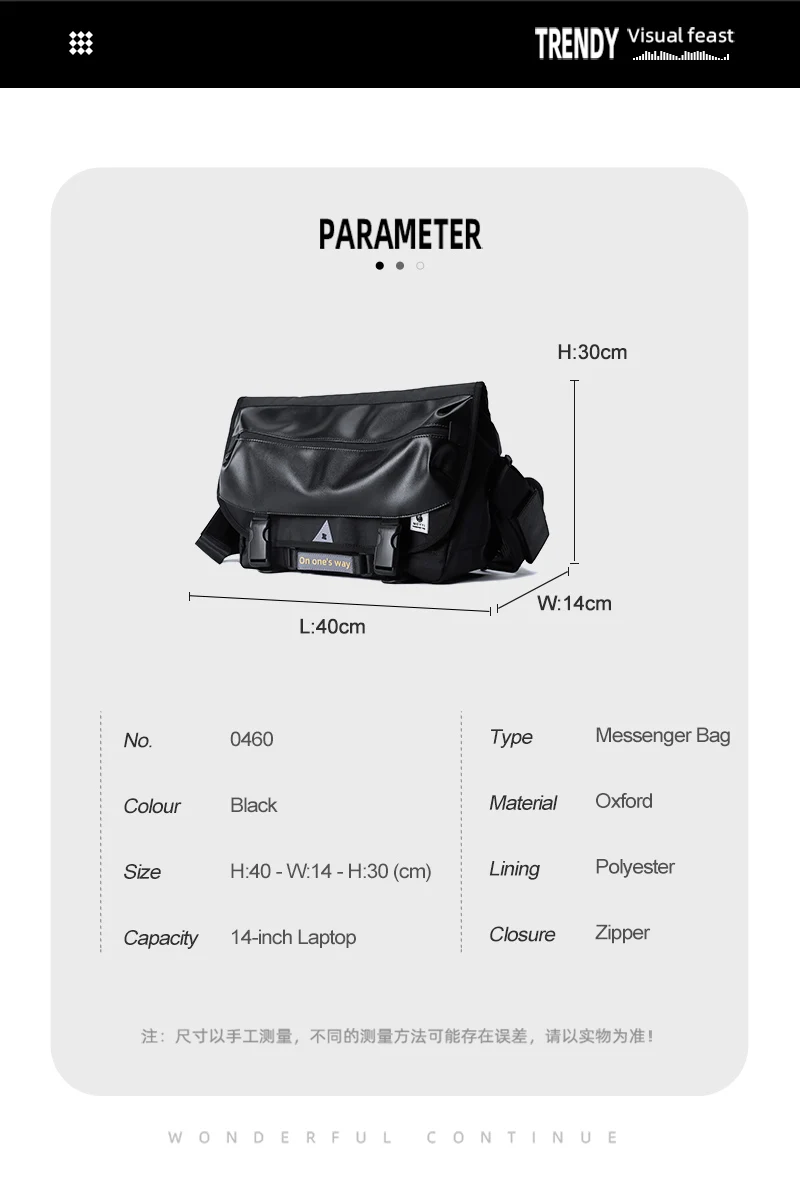 Hot Selling Oxford Male's Messenger Bags Simple Cycling Sports Black Breathable Fashion Outdoor Sling Antitheft Crossbody Bag