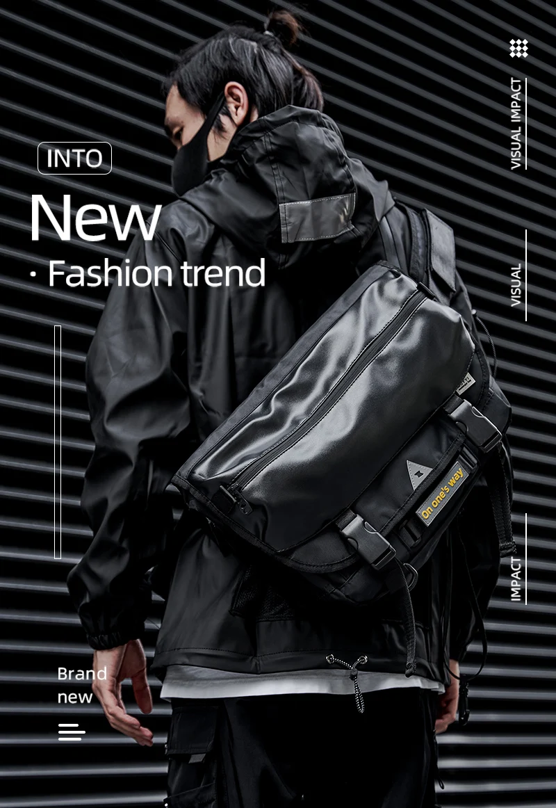 Hot Selling Oxford Male's Messenger Bags Simple Cycling Sports Black Breathable Fashion Outdoor Sling Antitheft Crossbody Bag