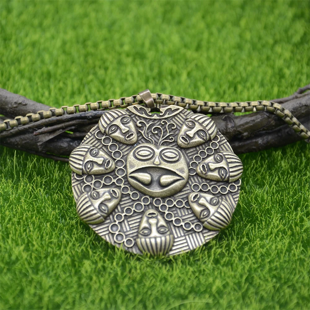 Buddha Ogma Medallion Om Yoga Buddhism Large Pendant Vintage Necklace Bijoux Homme Amulet Talisman Accessoires Dropship Supplier