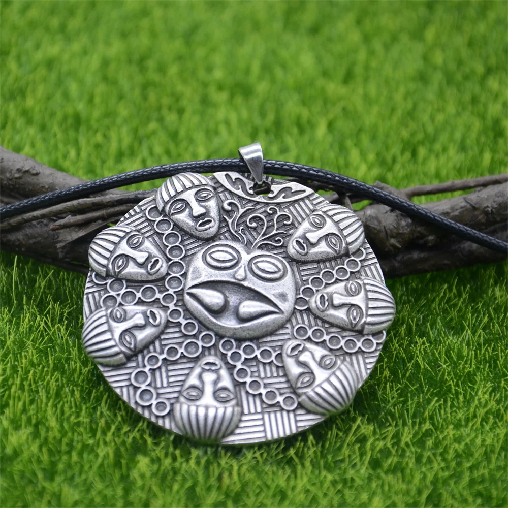 Buddha Ogma Medallion Om Yoga Buddhism Large Pendant Vintage Necklace Bijoux Homme Amulet Talisman Accessoires Dropship Supplier