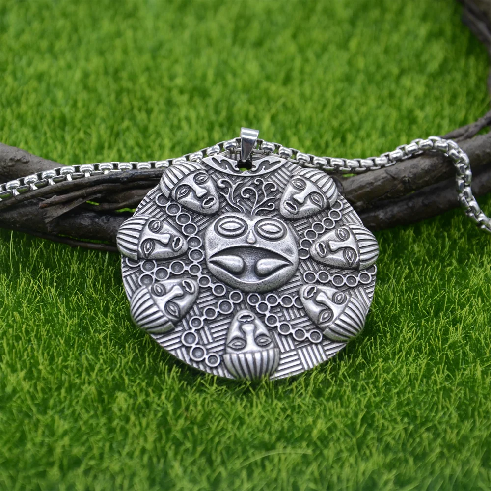 Buddha Ogma Medallion Om Yoga Buddhism Large Pendant Vintage Necklace Bijoux Homme Amulet Talisman Accessoires Dropship Supplier