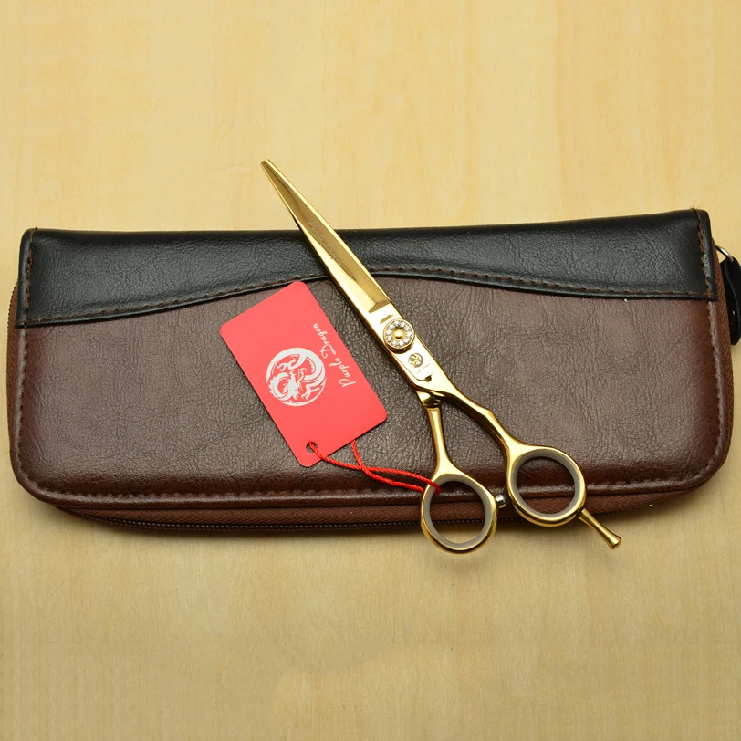 Professional Hairdressing Scissors Purple Dragon Japan 440C Gold Hair Cutting Shears Barber Thinning Scissors Dropshipping Z1020