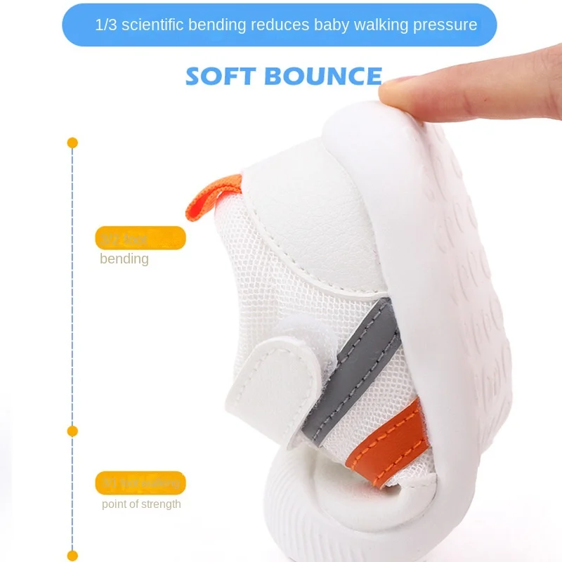 Baby Toddler Shoes Four Seasons Shoes 0 To 3 Years Old Baby Shoes Soft Bottom Non-slip Girls Boys Mesh Breathable Single Shoes