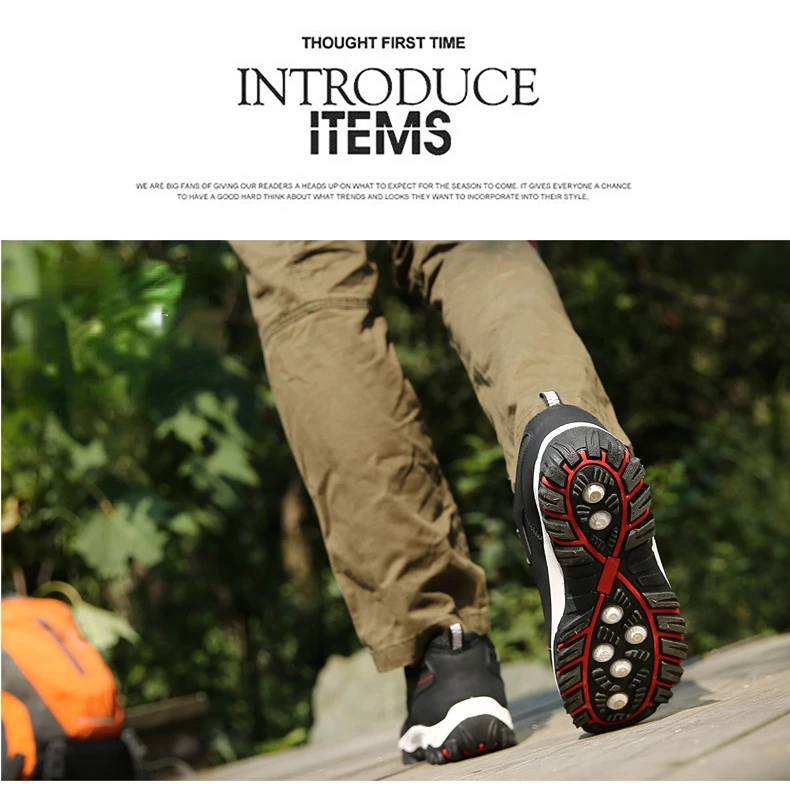 New Men's 38-48 Large Outdoor Hiking, Mountaineering, Camping, Running, Jogging Shoes, Waterproof and Anti-slip Fashion Shoes