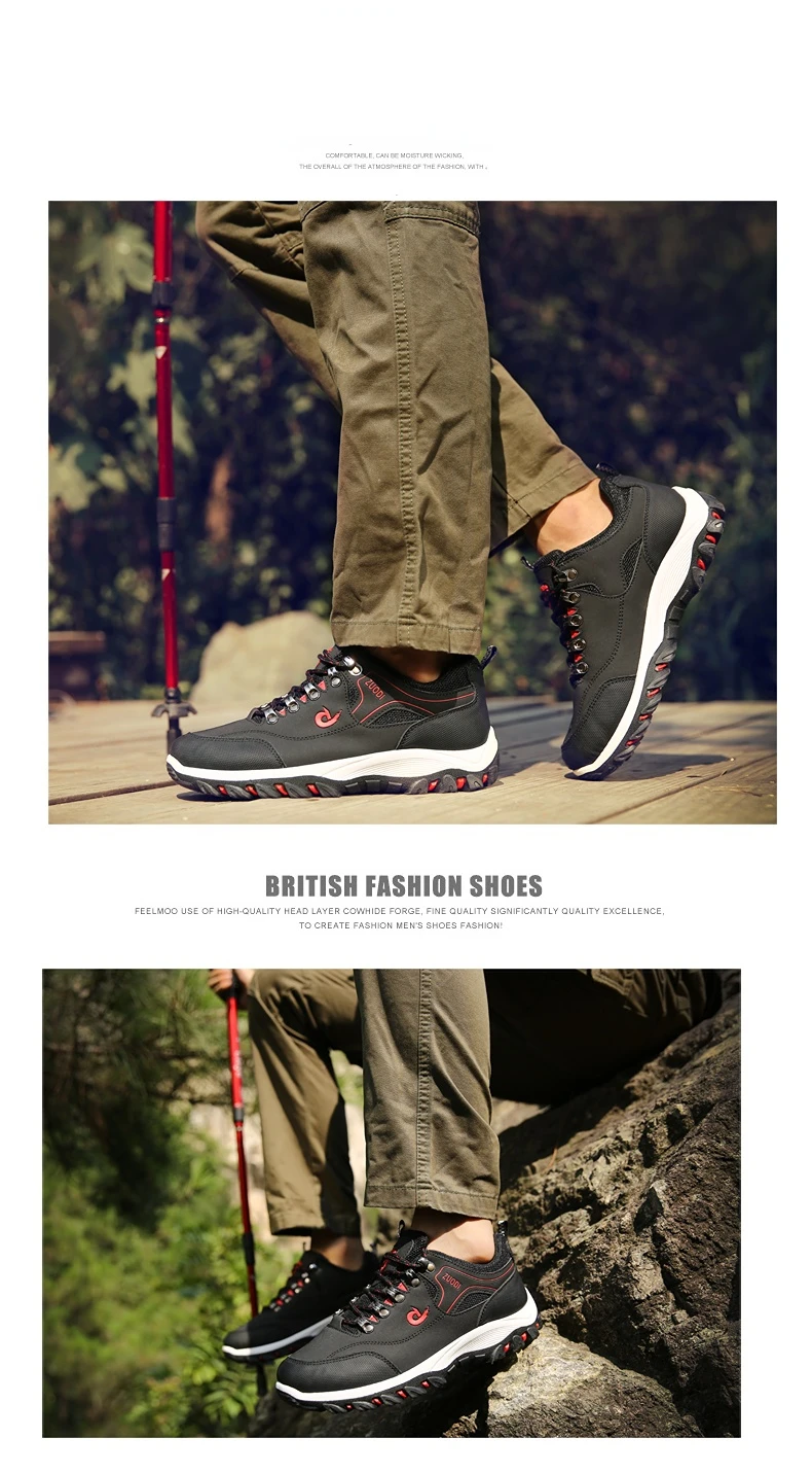 New Men's 38-48 Large Outdoor Hiking, Mountaineering, Camping, Running, Jogging Shoes, Waterproof and Anti-slip Fashion Shoes