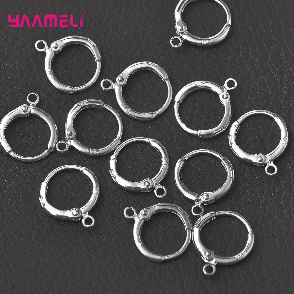 Promotion Sale Real 100% 925 Sterling Silver Earrings Lever Back Earwires Diy Supplies Handmade Making Jewelry Findings 20PCS