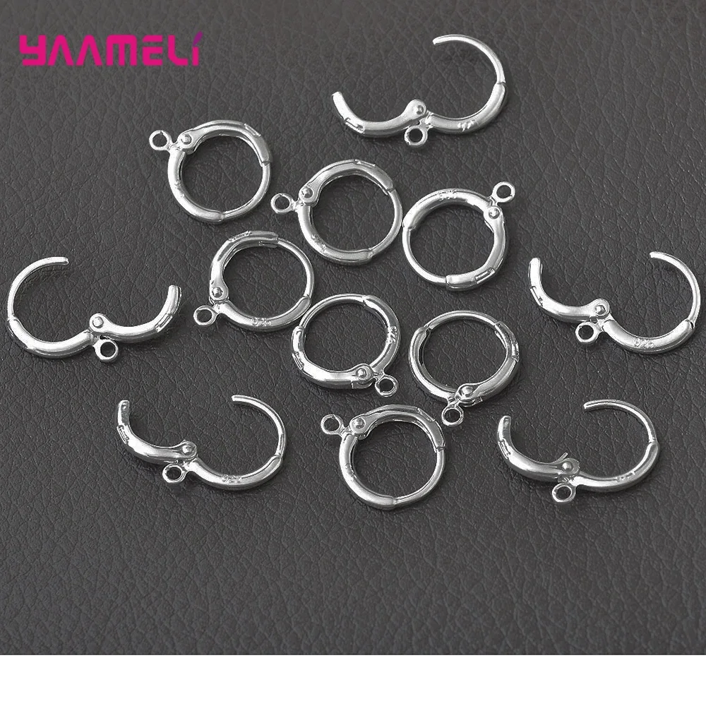 Promotion Sale Real 100% 925 Sterling Silver Earrings Lever Back Earwires Diy Supplies Handmade Making Jewelry Findings 20PCS