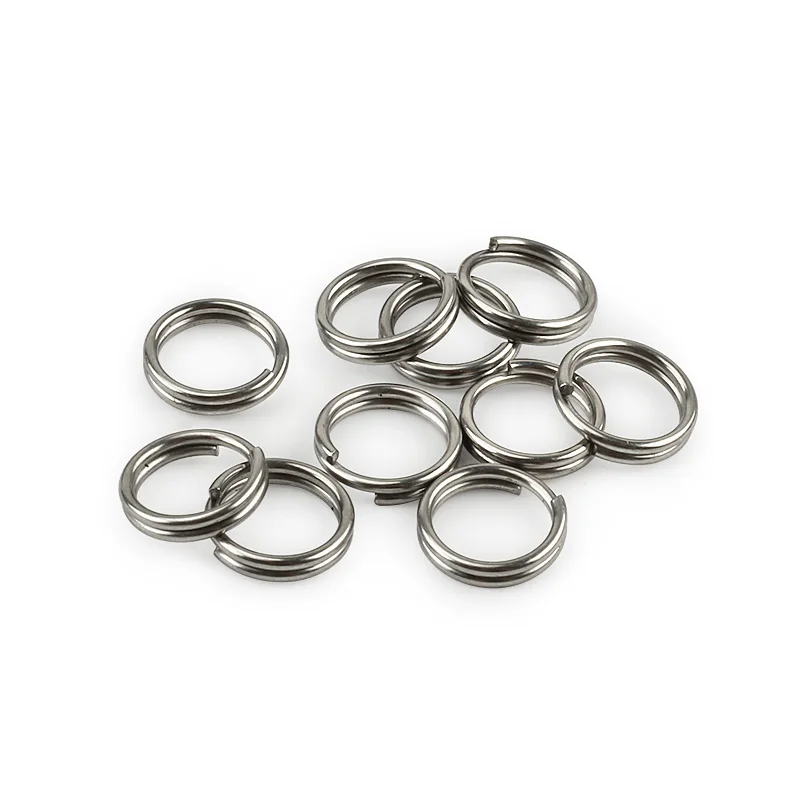 10pcs/LOT 10mm 12mm 14mm Titanium Alloy Keyrings EDC Outdoor Small Tool Key Ring Making Accessories