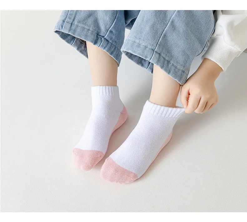 5 Pairs/Lot 2023 New Summer Children Socks Cotton Fashion Black White Gray For 1-12 Years Kids Teen Student Baby Girl Boy Socks