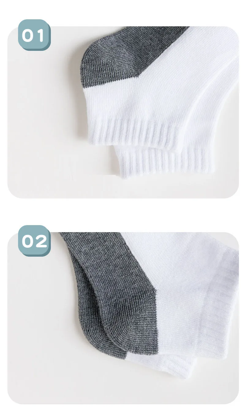 5 Pairs/Lot 2023 New Summer Children Socks Cotton Fashion Black White Gray For 1-12 Years Kids Teen Student Baby Girl Boy Socks
