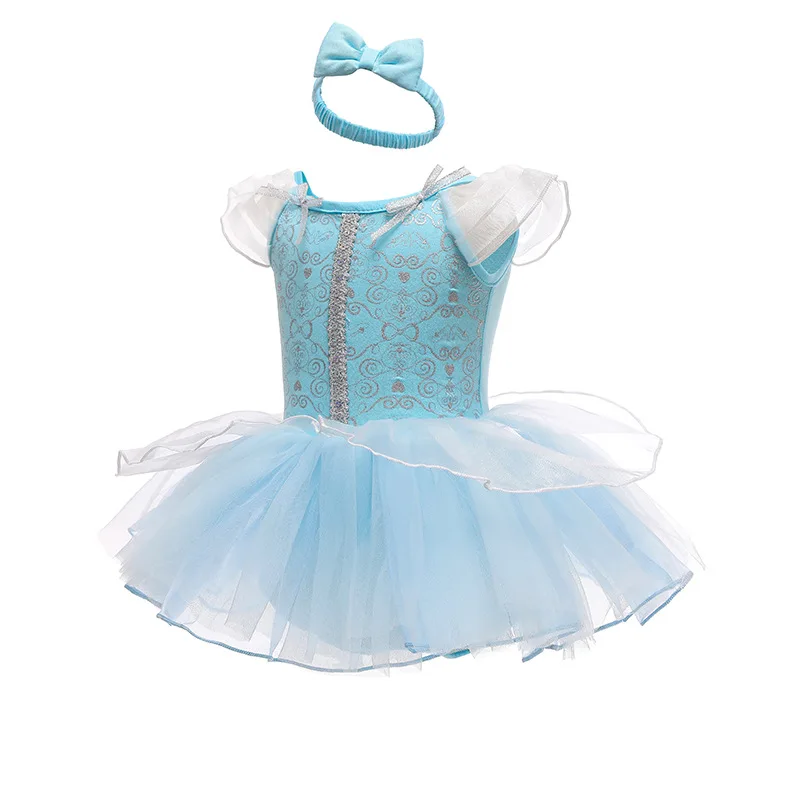 Baby Romper TUTU Dress With Headband Infant Baby Princess Girl Clothes Size 3-18M Cute Design Baby Dress Party Costumes