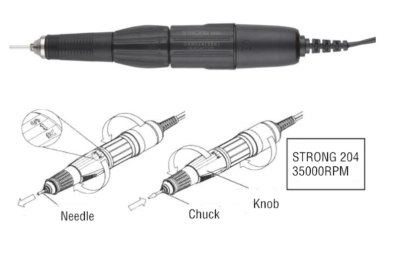 polishing Jewelry Tool Micromotor Strong 210 204 Korea micromotor goldsmith tools engraver 102 handpiece Polishing art tools new