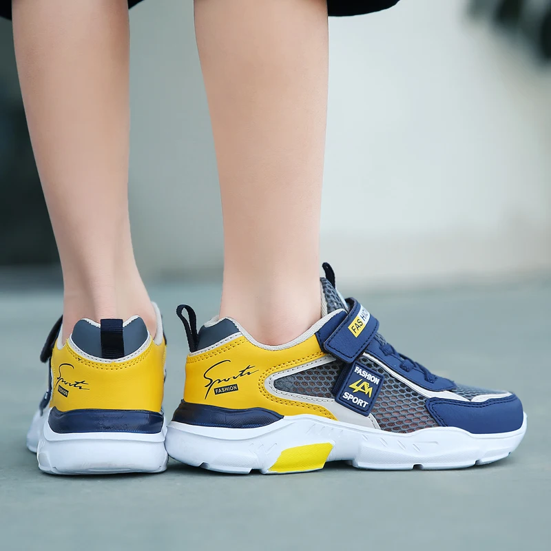 Summer Single Net Breathable Boys Sport Shoes Children Sneakers Rubber Leisure Trainers Casual Kids Sneakers