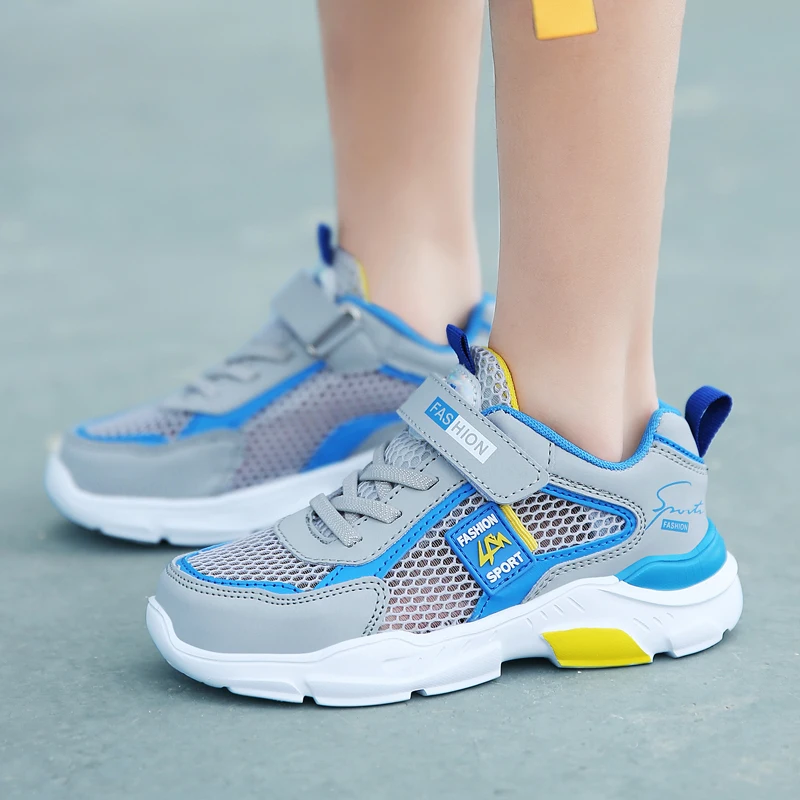 Summer Single Net Breathable Boys Sport Shoes Children Sneakers Rubber Leisure Trainers Casual Kids Sneakers