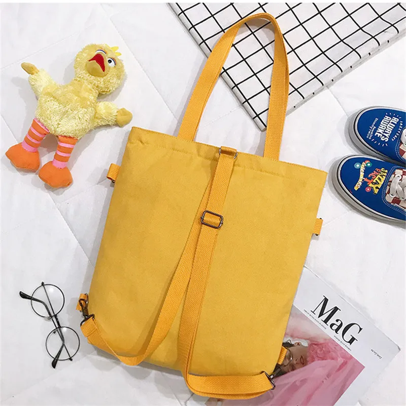 Women's Crossbody Handbag Canvas Tote Bag Work Female Shopper Fashion Simple Quality Korean Designer Shoulder Women Backpack Top