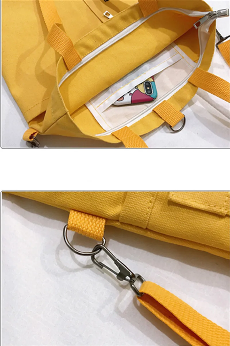 Women's Crossbody Handbag Canvas Tote Bag Work Female Shopper Fashion Simple Quality Korean Designer Shoulder Women Backpack Top