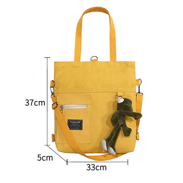 Women's Crossbody Handbag Canvas Tote Bag Work Female Shopper Fashion Simple Quality Korean Designer Shoulder Women Backpack Top