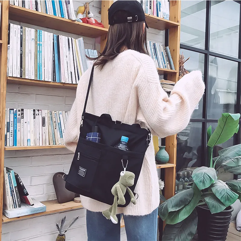 Women's Crossbody Handbag Canvas Tote Bag Work Female Shopper Fashion Simple Quality Korean Designer Shoulder Women Backpack Top