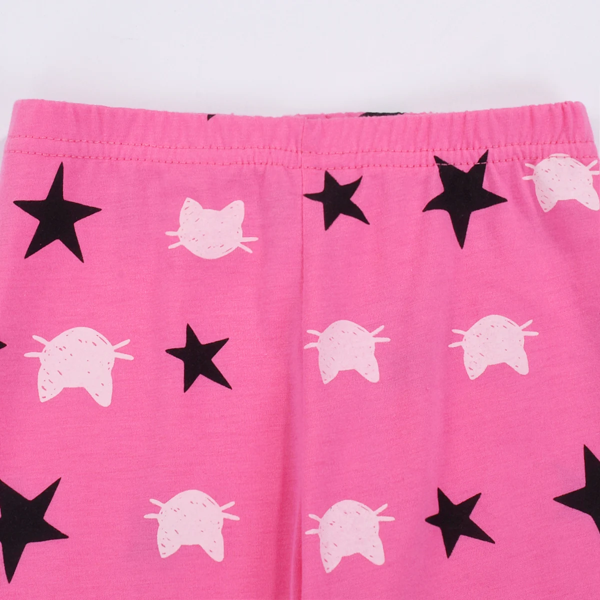 Girls Sweet Cool Cat Pajama Set Breathable Casual Sleepwear