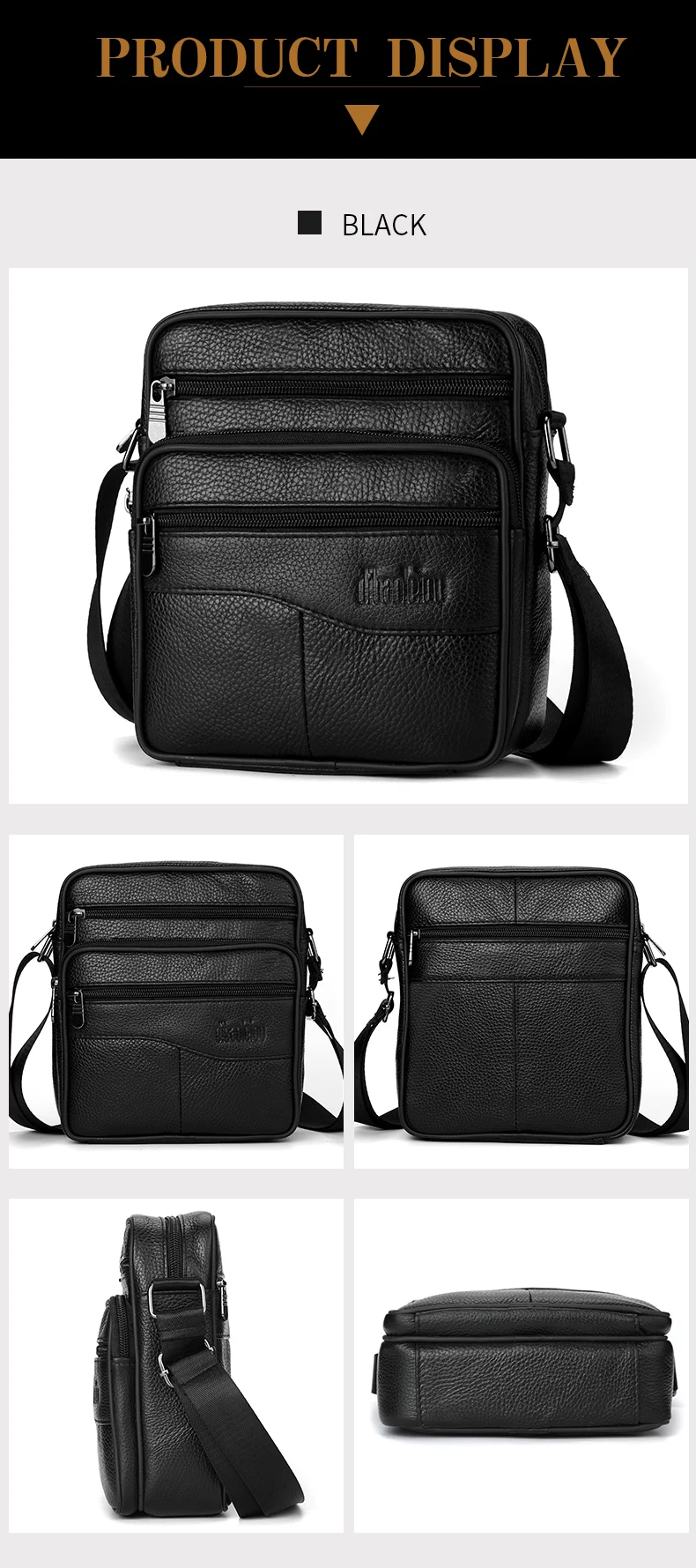 Men's Large Size Genuine Leather Shoulder Bags High Quality Tote Fashion Business Man Crossbody Messenger Bag Leather Bags