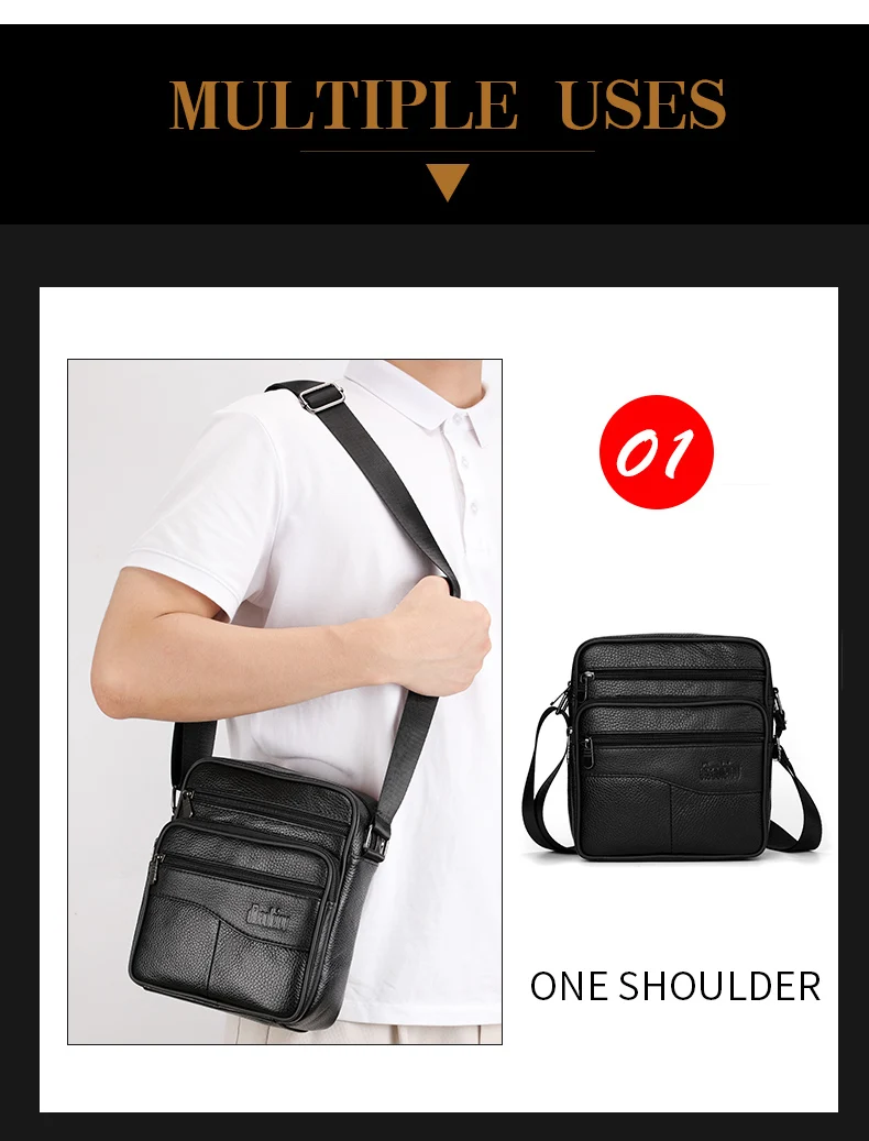 Men's Large Size Genuine Leather Shoulder Bags High Quality Tote Fashion Business Man Crossbody Messenger Bag Leather Bags